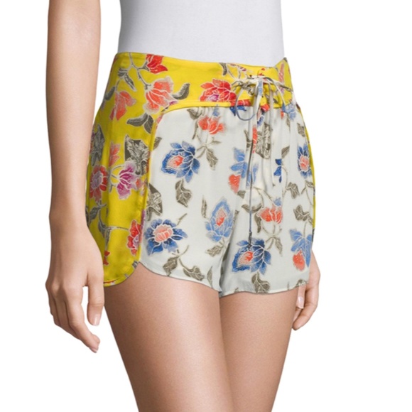 Joie Pants - Joie Deodata Lace-Up Silk Shorts